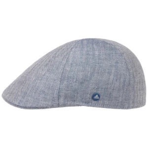 Hammaburg Flat Cap Texas Linnen | Lichtblauw Visgraat