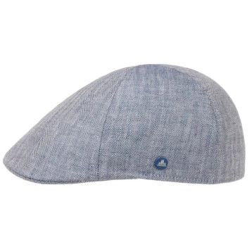 Hammaburg Flat Cap Texas Linnen | Lichtblauw Visgraat | www.pietkoopmans.nl