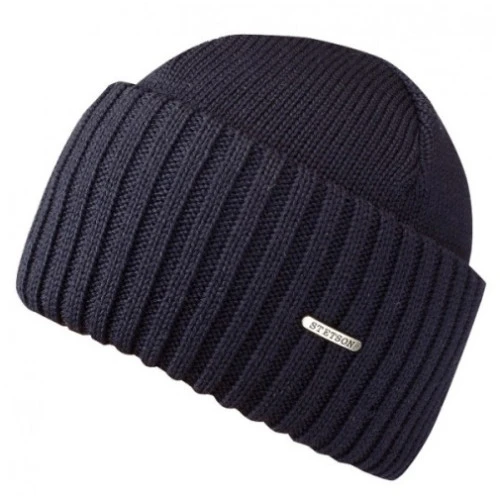 Stetson Muts Beanie Merino  Wol | Marine  | www.pietkoopmans.nl 