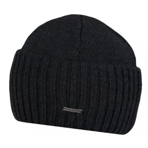 Stetson Beanie Merino  Wol | Antraciet
