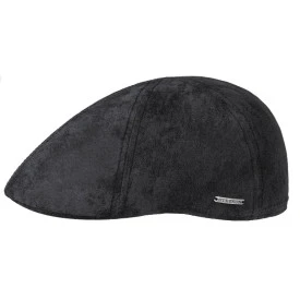 Stetson Flat Cap | Leer |  Zwart