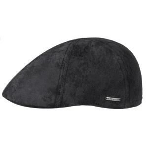Stetson Flat Cap | Leer |  Zwart