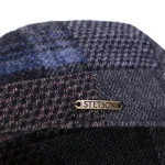 Stetson Winter Flatcap Patchwork | Bruin Navy | www.pietkoopmans.nl 
