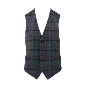 Gilet Harris Tweed Wellington | Grijs Geruit