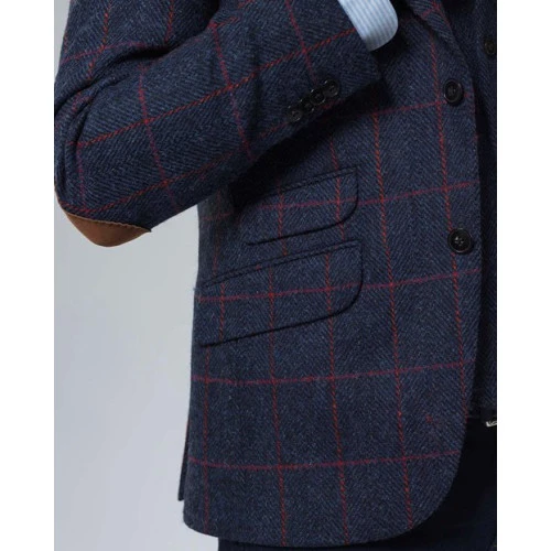 Colbert Harris Tweed | Rood Geblokt | www.pietkoopmans.nl