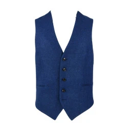 Gilet Harris Tweed Wellington | Kobalt