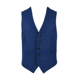 Gilet Harris Tweed Wellington | Kobalt