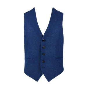 Gilet Harris Tweed Wellington | Kobalt