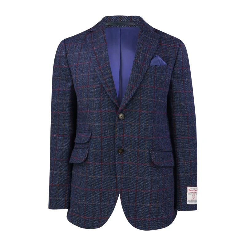 Colbert Harris Tweed | Blauw Geblokt | www.pietkoopmans.nl