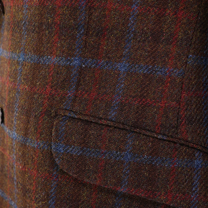 Colbert Harris Tweed Wellington | Bruin Blauw Ruit | www.pietkoopmans.nl