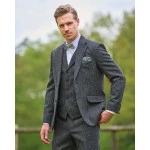 Colbert Harris Tweed Wellington | Antraciet Visgraat