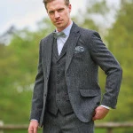 Colbert Harris Tweed Wellington | Antraciet Visgraat