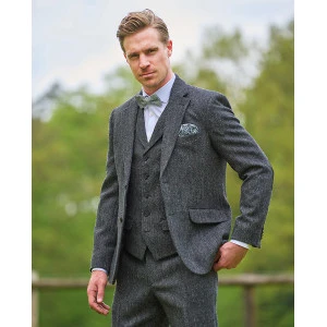 Colbert Harris Tweed Wellington | Antraciet Visgraat
