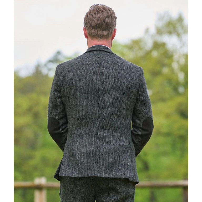 Colbert Harris Tweed Wellington | Antraciet Visgraat