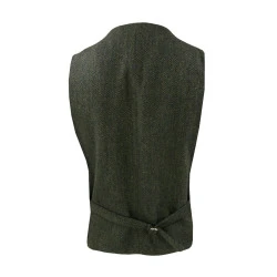 Gilet Harris Tweed Wellington | Groene Visgraat