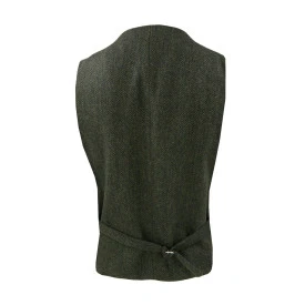 Gilet Harris Tweed Wellington | Groene Visgraat