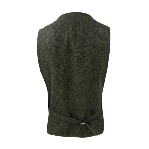 Gilet Harris Tweed Wellington | Groene Visgraat