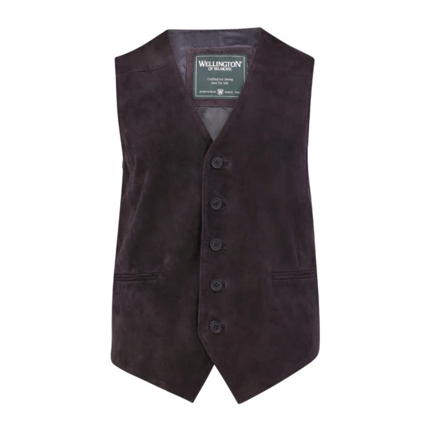 Wellington Of Bilmore Suede Gilet | Mat Marine | www.pietkoopmans.nl