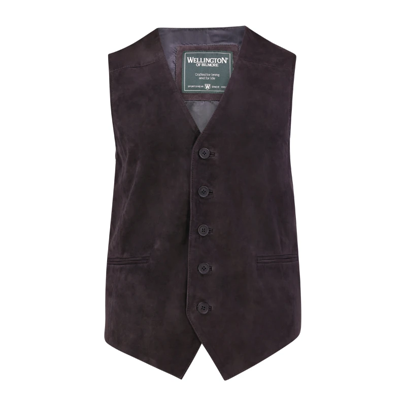 Wellington Of Bilmore Suede Gilet | Mat Marine | www.pietkoopmans.nl