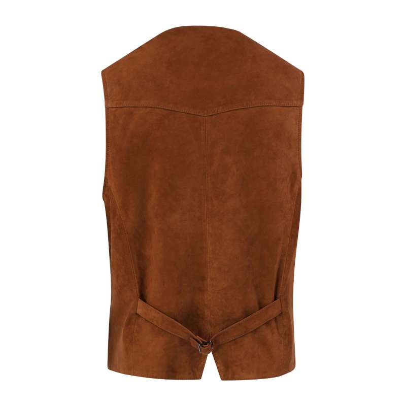 Wellington Of Bilmore Suede Gilet | Cognac | www.pietkoopmans.nl