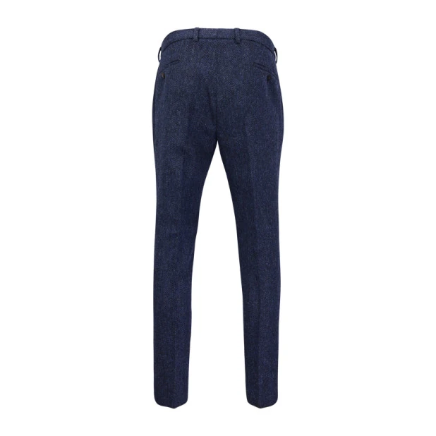 Wellington of Bilmore Tweed Broek | Blue Herringbone | www.pietkoopmans.nl