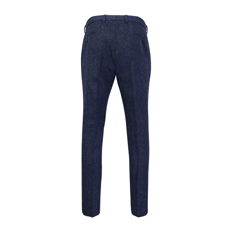 Wellington of Bilmore Tweed Broek | Blue Herringbone | www.pietkoopmans.nl