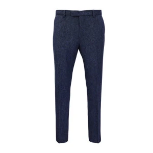 Wellington of Bilmore Tweed Broek | Blue Herringbone