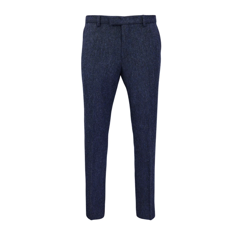 Wellington of Bilmore Tweed Broek | Blue Herringbone | www.pietkoopmans.nl