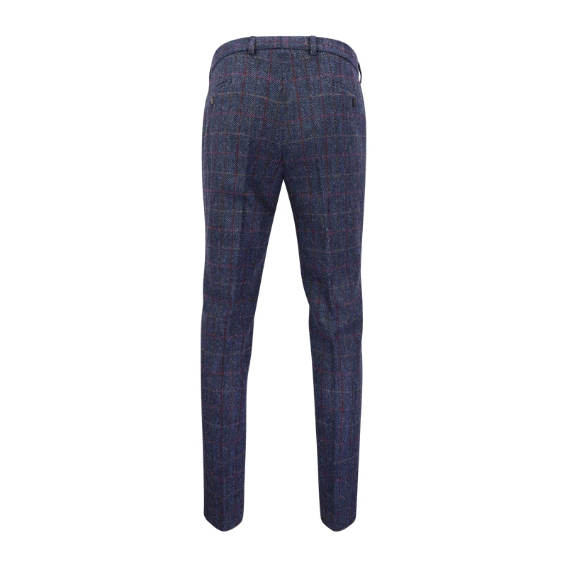 Wellington of Bilmore Tweed Broek | Blauw Geblokt | www.pietkoopmans.nl