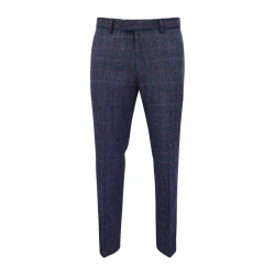 Wellington of Bilmore Tweed Broek | Blauw Geblokt