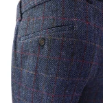 Wellington of Bilmore Tweed Broek | Blauw Geblokt | www.pietkoopmans.nl