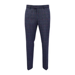 Wellington of Bilmore Tweed Broek | Blauw Geblokt