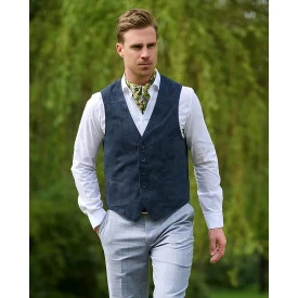 Wellington Of Bilmore Suede Gilet | Blauw