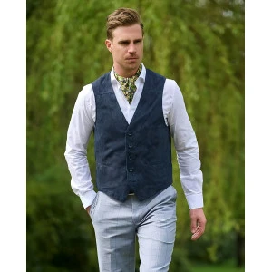 Wellington Of Bilmore Suede Gilet | Blauw