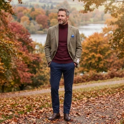 Colbert Harris Tweed Wellington | Olijf Visgraat