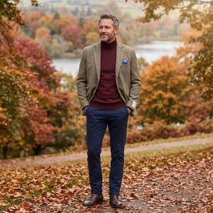 Colbert Harris Tweed Wellington | Olijf Visgraat