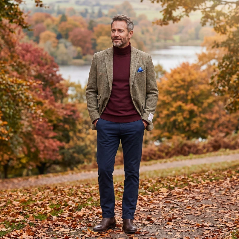 Colbert Harris Tweed Wellington | Olijf Visgraat | www.pietkoopmans.nl