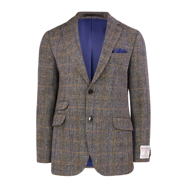 Colbert Harris Tweed Wellington | Bruin Blauwe Visgraat | www.pietkoopmans.nl