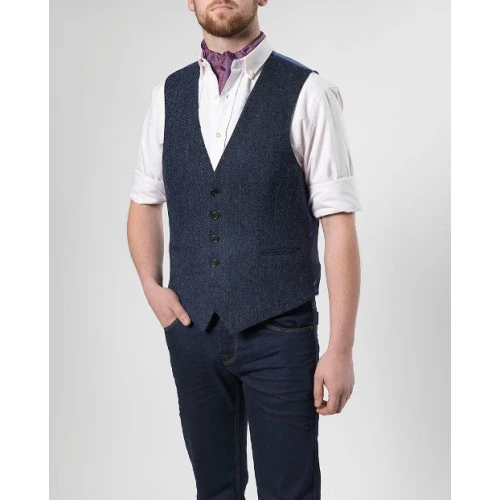 Gilette Harris Tweed Wellington | Blauwe Visgraat