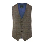 Gilet Harris Tweed Wellington | Walnoot | www.pietkoopmans.nl
