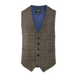 Gilet Harris Tweed Wellington | Walnoot
