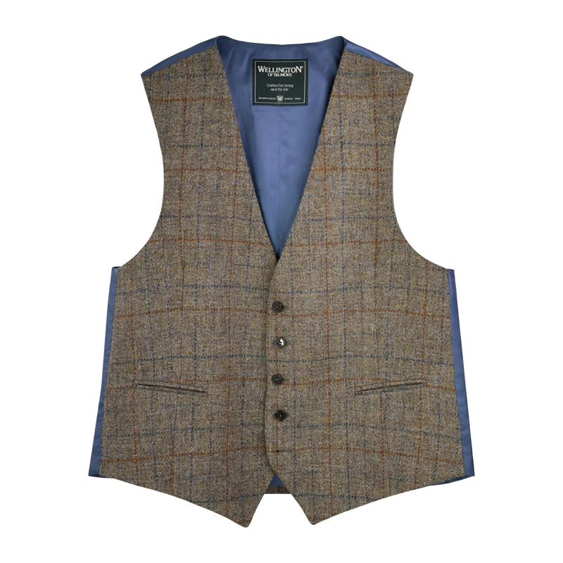 Gilet Harris Tweed Wellington | Walnoot | www.pietkoopmans.nl