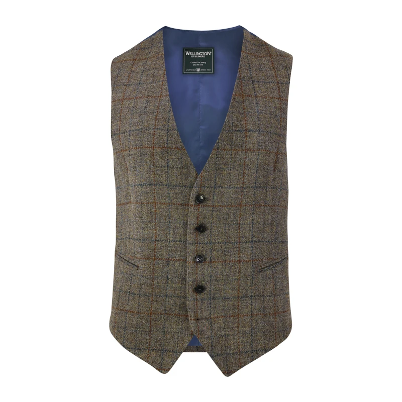 Gilet Harris Tweed Wellington | Walnoot | www.pietkoopmans.nl
