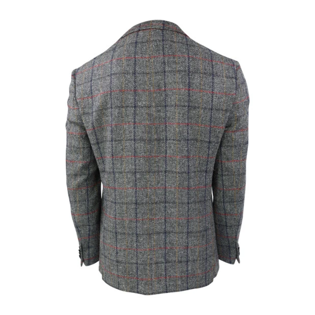 Colbert Harris Tweed Wellington | Grijs Rood Geruit | www.pietkoopmans.nl