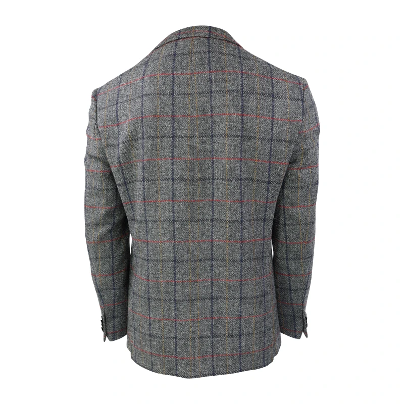 Colbert Harris Tweed Wellington | Grijs Rood Geruit | www.pietkoopmans.nl