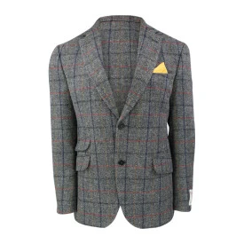 Colbert Harris Tweed Wellington | Grijs Rood Geruit