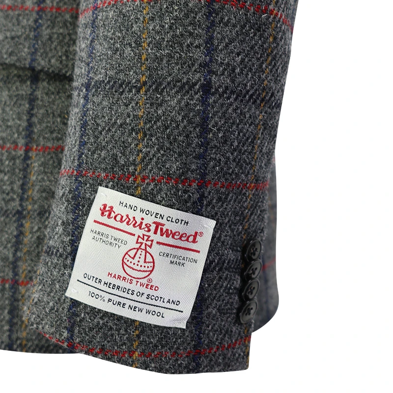 Colbert Harris Tweed Wellington | Grijs Rood Geruit | www.pietkoopmans.nl