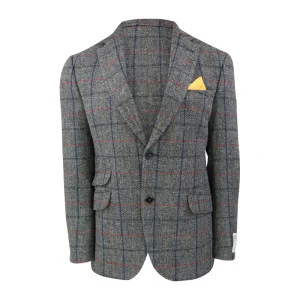 Colbert Harris Tweed Wellington | Grijs Rood Geruit