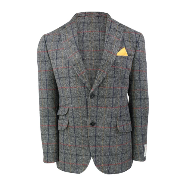 Colbert Harris Tweed Wellington | Grijs Rood Geruit | www.pietkoopmans.nl