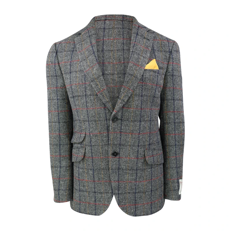 Colbert Harris Tweed Wellington | Grijs Rood Geruit | www.pietkoopmans.nl